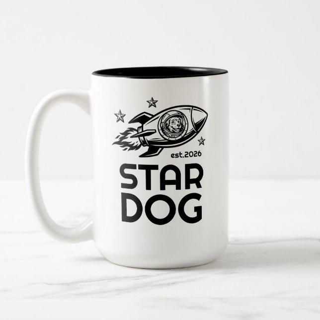 STARDOG Classic B/W Stacked Logo Mug (Left)
