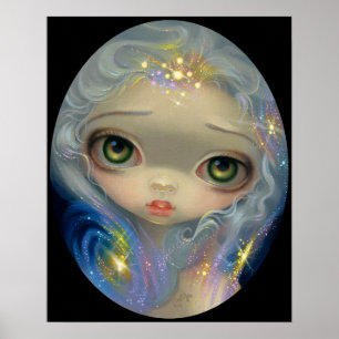 Stardust Angel ART PRINT big eyed art big eyes