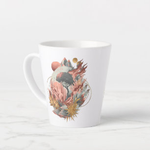 Stardust Bloom Over Cosmic Steps Latte Mug
