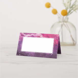 Stardust Cosmic Pink Wedding Place Card