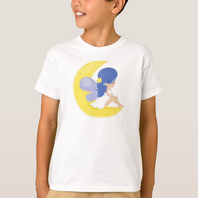 Stardust Fairy, Cute Fairy, Fairy On The Moon T-Shirt (Front)