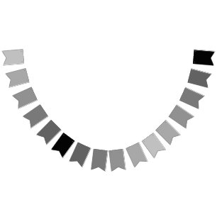Stardust Grey to Black Gradient Theme Bunting
