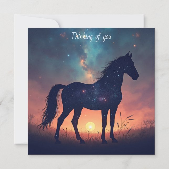Stardust Horse Thinking of You Card (Front)