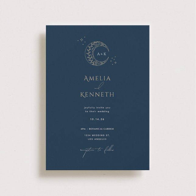 Stardust Monogram Wedding Invitations (Creator Uploaded)