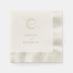 Stardust Monogram Wedding Invitations Napkin