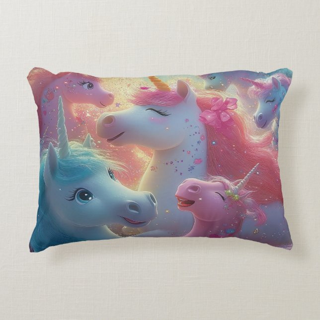 Stardust Unicorn Gala Decorative Cushion (Front)