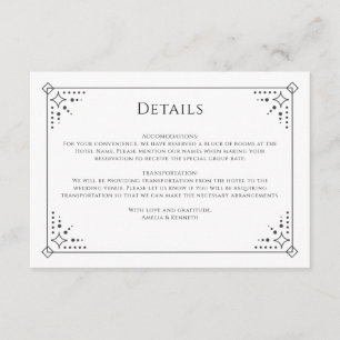 Stardust Wedding Enclosure Card