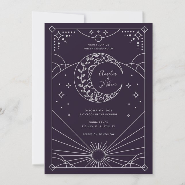 Stardust Wedding Invitations (Front)