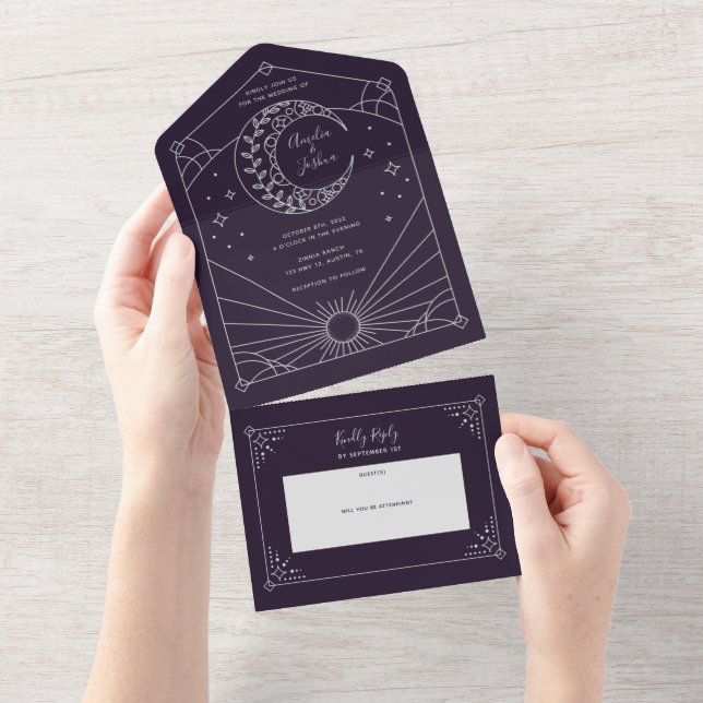 Stardust Wedding Invitations (Tearaway)