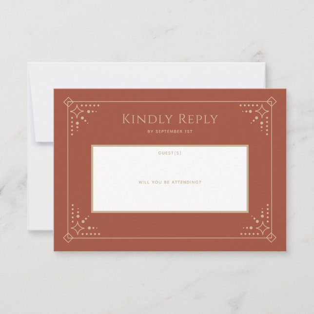 Stardust Wedding RSVP Card (Front)
