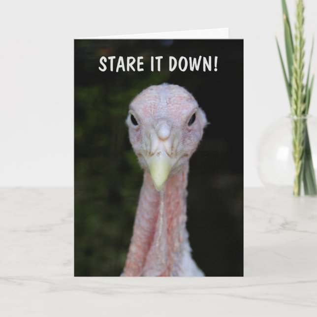 Stare Down Cancer And Win  Card (Front)