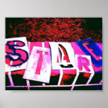 Stare Poster<br><div class="desc">This is my version of a still life...  I did a series of these using words that made a statement to me ... </div>