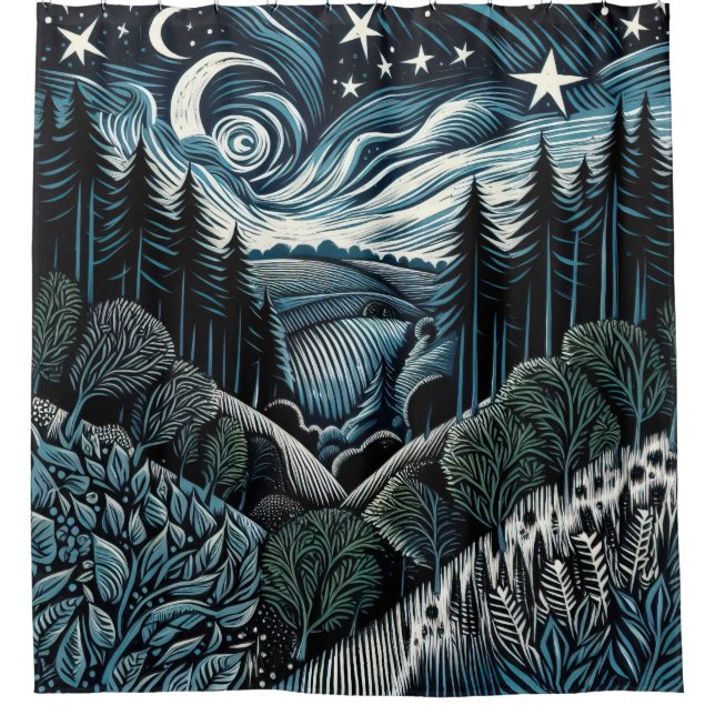 Starfall Shower Curtain (Front)