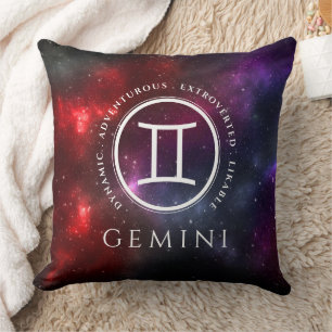 Starfield Gemini Twins Western Zodiac Cushion