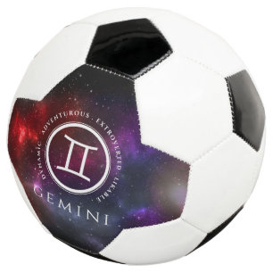 Starfield Gemini Twins Western Zodiac Soccer Ball