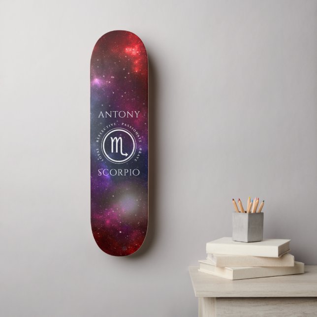 Starfield Scorpio Scorpion Western Zodiac Skateboard (Wall Art)