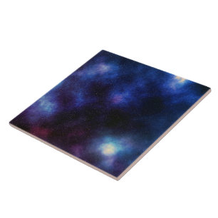 Starfield Space, night sky with many stars Ceramic Tile