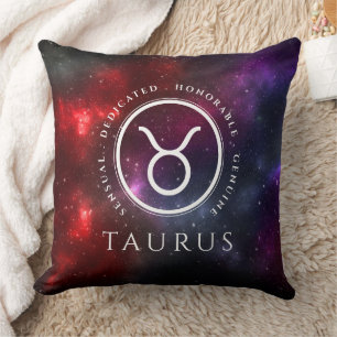 Starfield Taurus Bull Western Zodiac Cushion
