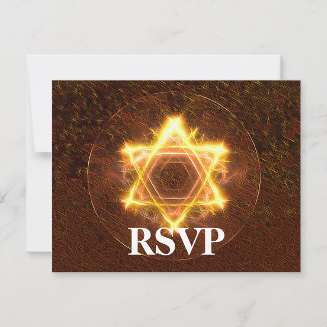 Starfire Bar/Bat Mitzvah RSVP Card (Front)