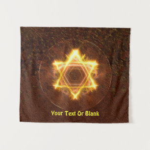 Starfire Fractal Star Of David Tapestry