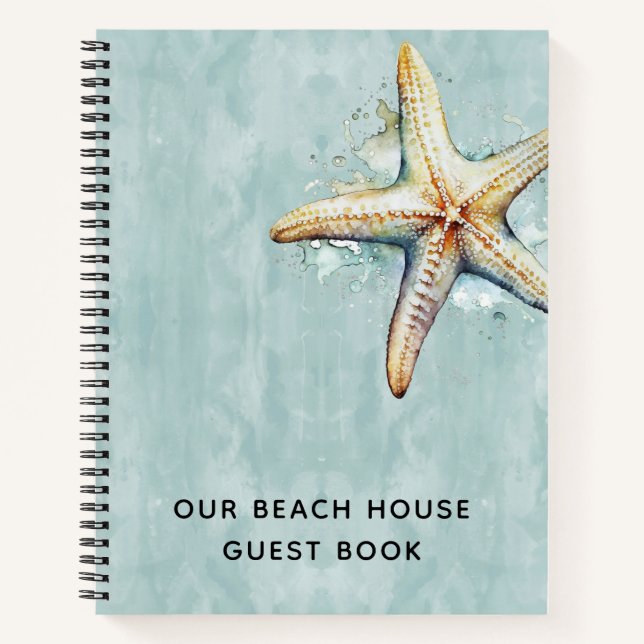 Starfish "1" Beach House Guest Book (Front)