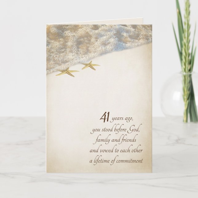 Starfish 41st Anniversary Card (Front)