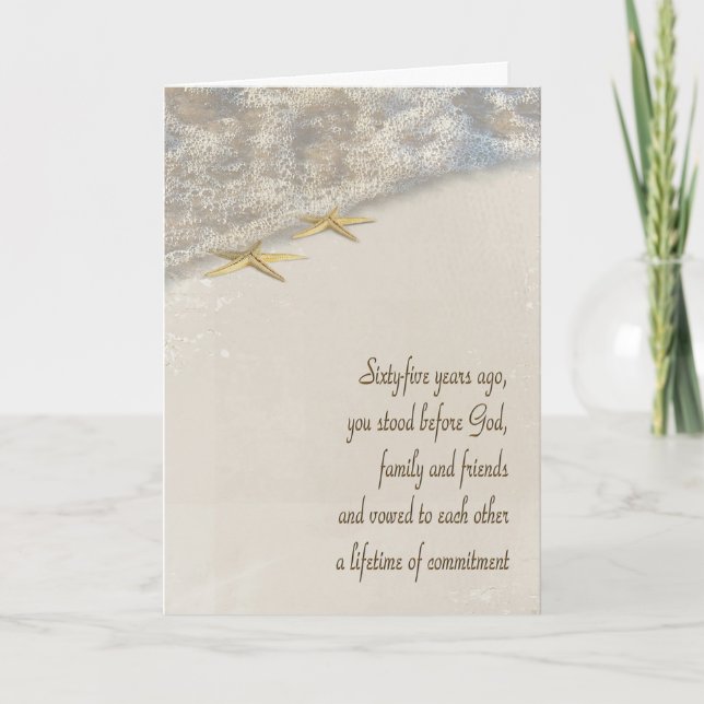 Starfish 65th Anniversary Card (Front)