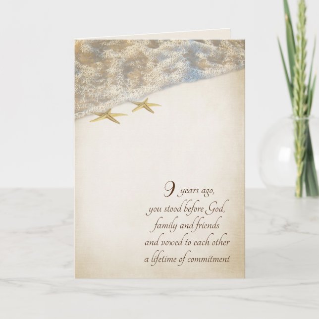 Starfish 9th Anniversary Card (Front)