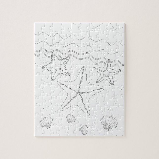 Starfish Adult Colouring Puzzle (Vertical)