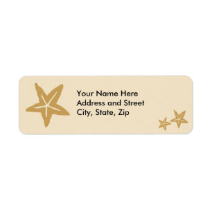 Starfish and babies return address label