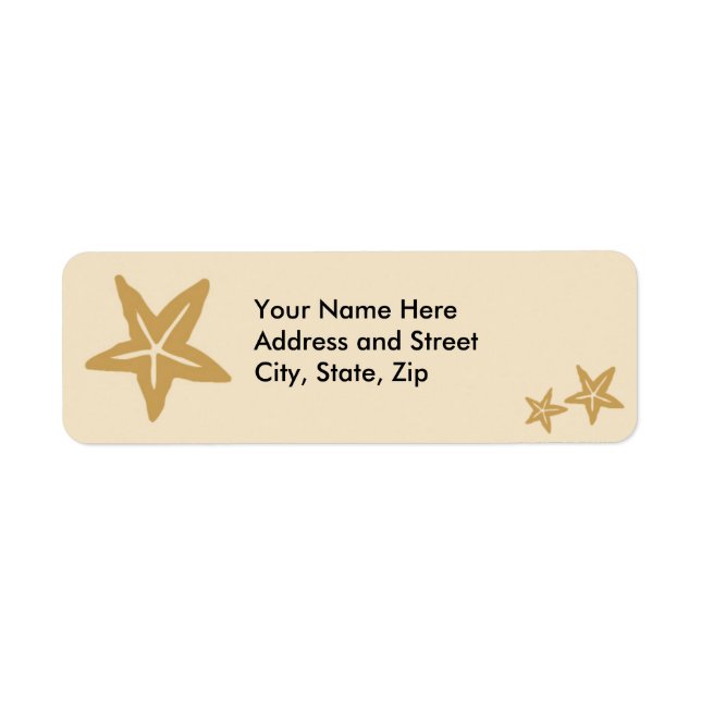 Starfish and babies return address label (Front)