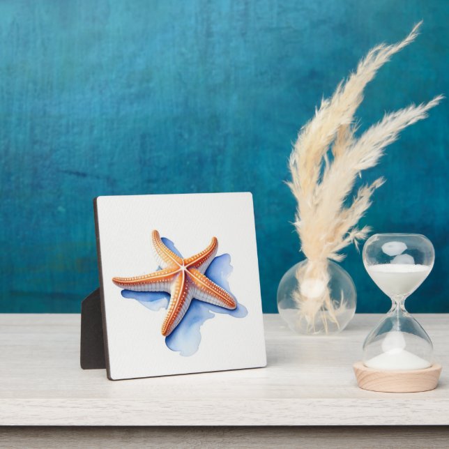 Starfish and Blue Silhouette Plaque (Insitu)