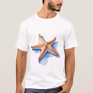 Starfish and Blue Silhouette T-Shirt