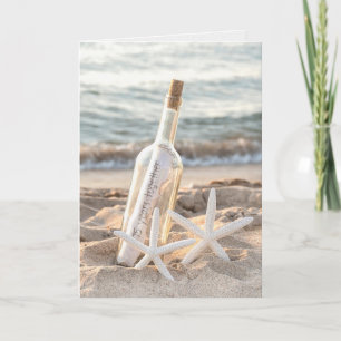 Starfish and Bottle 75th Anniversary Card