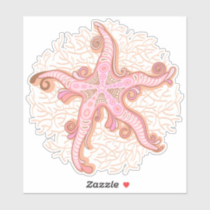 Starfish and Coral Pink Pastel Pattern