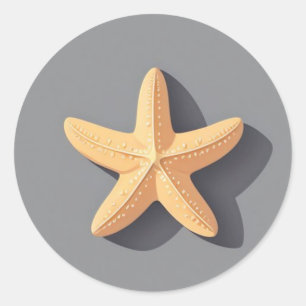 Starfish and Its Shadow Classic Round Sticker