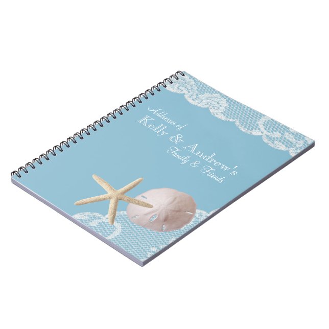 Starfish and Lace Beach Notebook (Left Side)