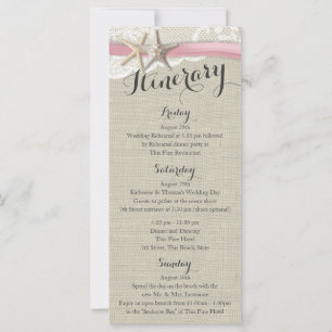 Starfish and Lace Rustic Beach Wedding Itinerary