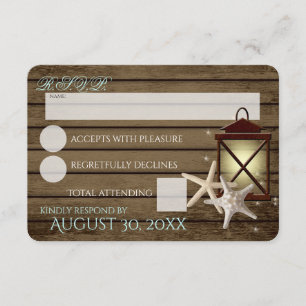 Starfish and Lantern Wood Rustic Beach Response