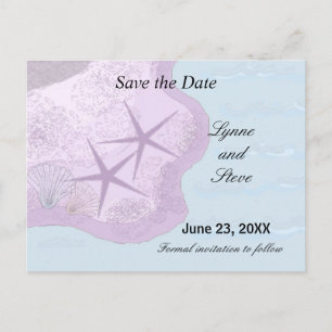 Starfish and Ocean Save the Date Announcement Postcard