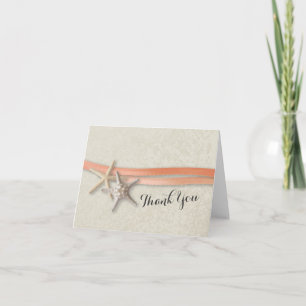 Starfish and Ribbon Coral Thank You Card