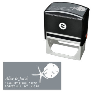 Starfish and Sand Dollar Self-inking Stamp