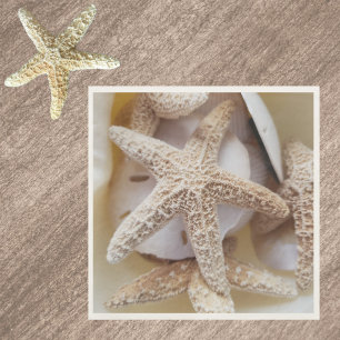 Starfish and Sand Dollars Elegant Coastal Napkin