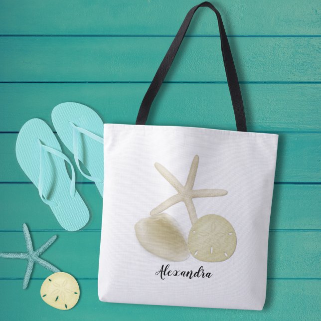 Starfish and Sea Shells Tote Bag (Creator Uploaded)