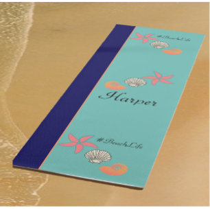 Starfish and Seashells Beach Life Yoga Mat