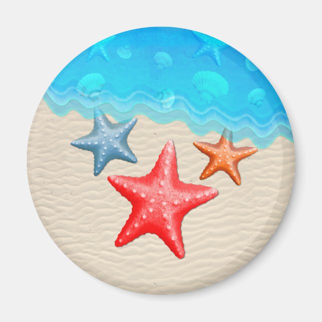 Starfish And Seashells Magnet (Front)