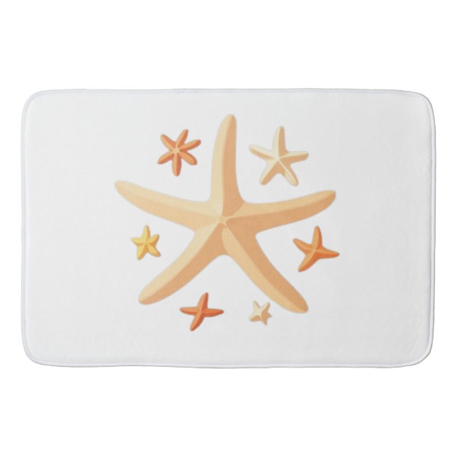 Starfish and the Small Ones Bath Mat (Front)
