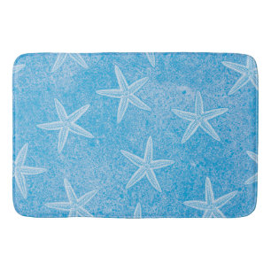 Starfish Aqua Blue Bath Mat