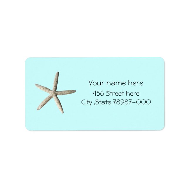 Starfish Beach Address Labels (Front)