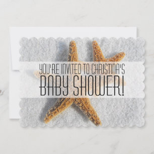 Starfish Beach Boy or Girl Baby Shower Invitations
